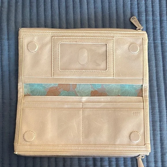HOBO Leather Wallet Trio - Cream, Blue, and Orange - Picture 3 of 8